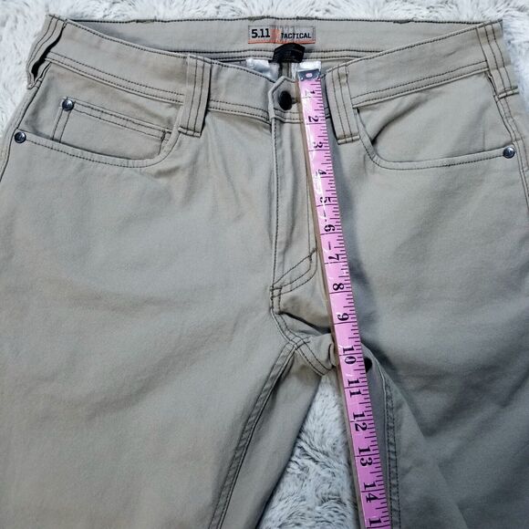 5.11 Tactical Jeans Mens 32x34 Brown Slim Straight Medium Wash Denim - Picture 6 of 11